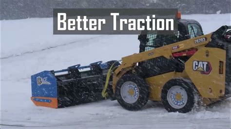 will a tracked skid steer climb snowy driveway|skid steer snow tires reviews.